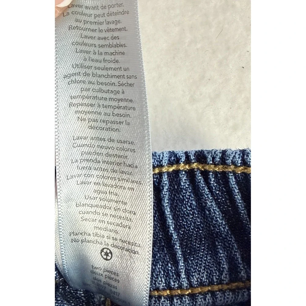 Carter's Baby Girl Denim Shorts 18M‎ Dark Wash Frayed Hem Jean Shorts Cute